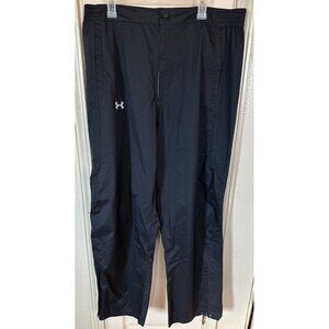 NWT Under Armour Mens XL Black Waterproof Breathable Zip Rain Outdoor Pants